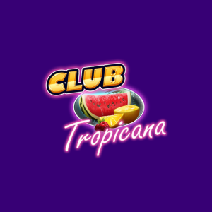 Club Tropicana game logo on a purple background.