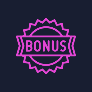 Bonus symbol with a pink neon outline